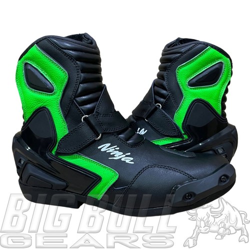 Ninja green black motorbike - black,